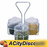 10DZ update cj-7AC 7OZ plastic condiment jars w cover