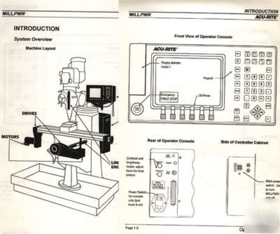 Acu-rite millpwr 3 axis operation & programming manual