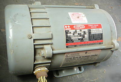 Dayton 3/4 hp ul hazardous location motor, 230/460, 3P 