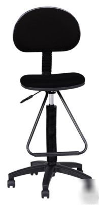 Mayline multi-task stool black 2610-bl with footrest