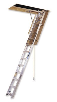 Werner A2512 aluminum attic ladder