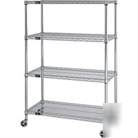 New brand quantum mobile wire shelving unit 4 shelves