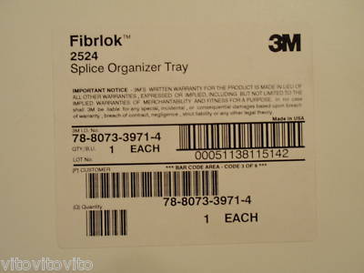 3M 2524 fibrlok splice tray 78-8073-3971-4