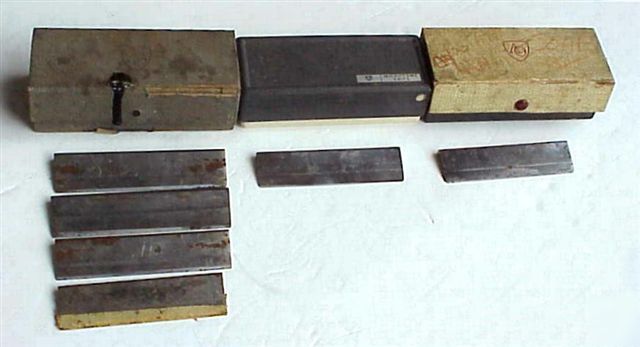 6 microtome knifes / cases : upshaw, schmid, a.h.t co