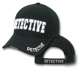 Deluxe detective white embroidered hat