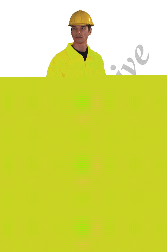 Hi vis viz yellow polycotton coverall boilersuit - xl