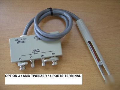 Lcr/rcl meter test fixture-smd component tweezer/leads