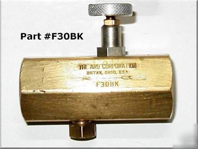New 1/2â€ x 1/2â€ female brass flow control valve F30BK â€