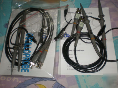 New two 100MHZ oscilloscope scope probes w/clip P6100