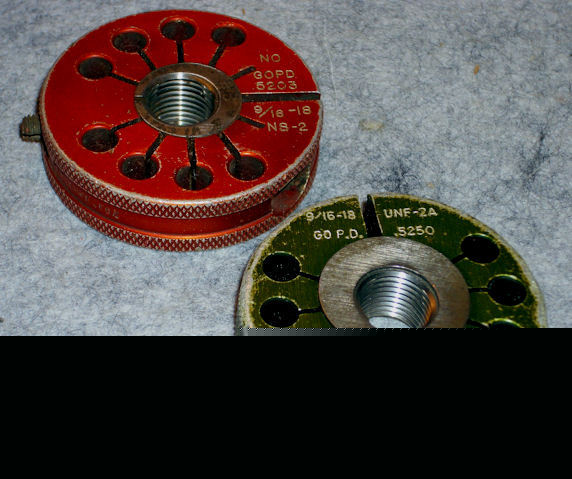 Thread ring gage set go/no-go 5/16 - 18 unf 2A ns-2