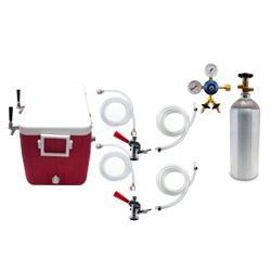 Jockey box kegerator double tap cooler complete kit