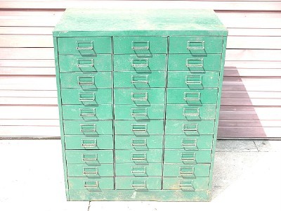 30 drawer tool part bin steel storage cabinet organizer
