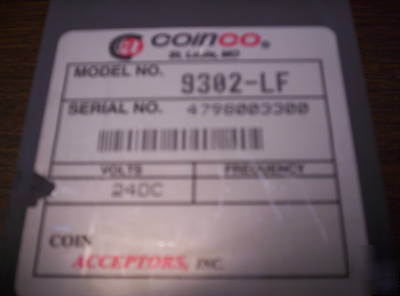 Coin-co 9302-lf - 24 volt - 15 pin coin changer