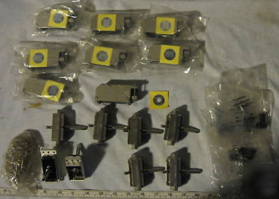 Lot of 8 itt connector dl-zif series w pin & backshell