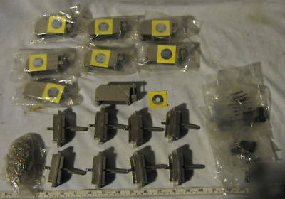 Lot of 8 itt connector dl-zif series w pin & backshell