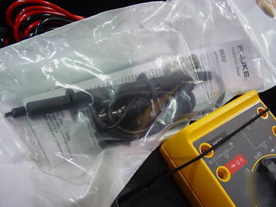 New fluke 27 multimeter yellow w/80K-6 & 85RF & leads 