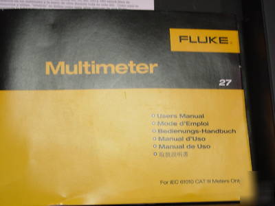 New fluke 27 multimeter yellow w/80K-6 & 85RF & leads 