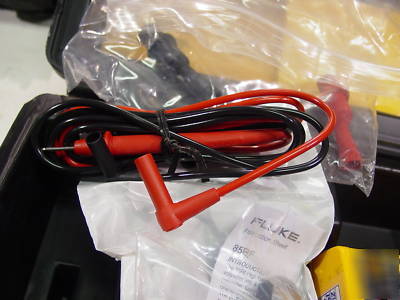 New fluke 27 multimeter yellow w/80K-6 & 85RF & leads 