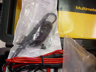 New fluke 27 multimeter yellow w/80K-6 & 85RF & leads 