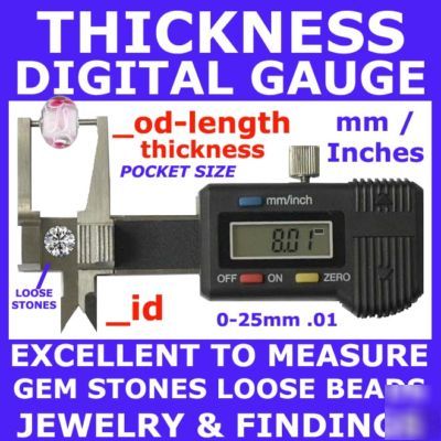 Pocket digital gem gauge calipers diamond beads jewelry