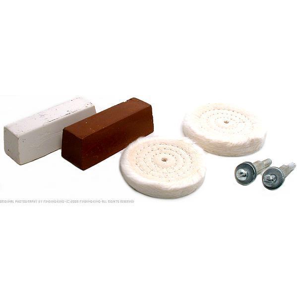 Polishing compounds, buffing wheels, mandrels 6PCS