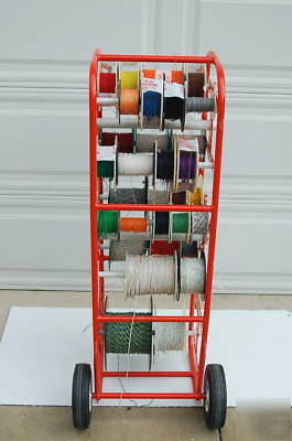 Nu wire cart +red white black teflon silver cable reels