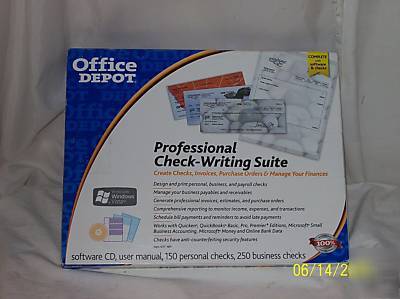 Professional check writing suite by office depot