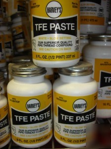 3-8OZ harveys tfe paste white slow setting pipe compoun