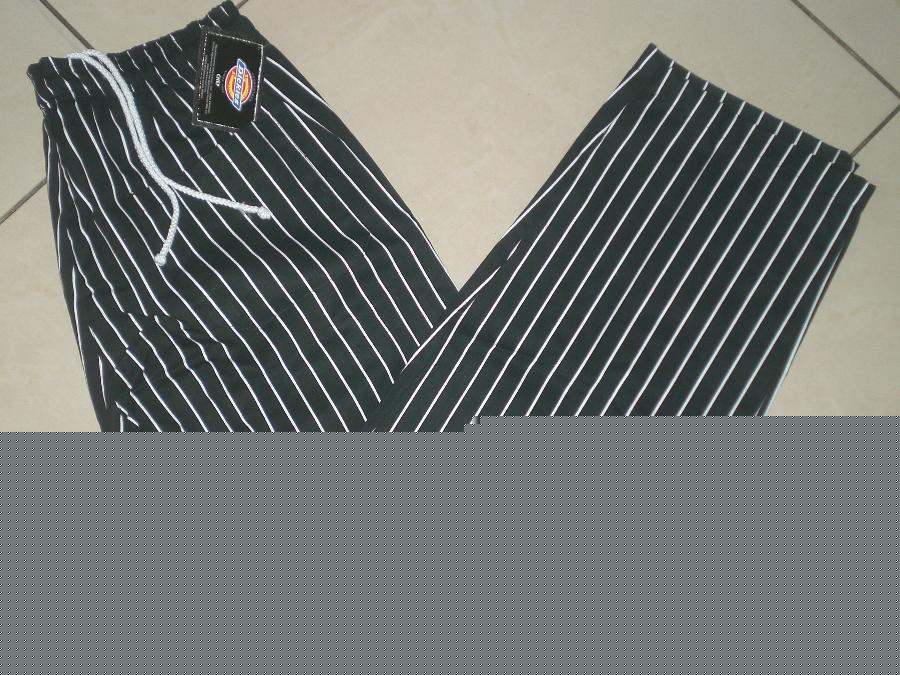 Dickies chef collection four pocket striped pant sz xl