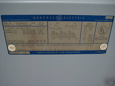 Ge transformer 145 kva 460/230Y/132 v 3 ph 145KVA 230 y