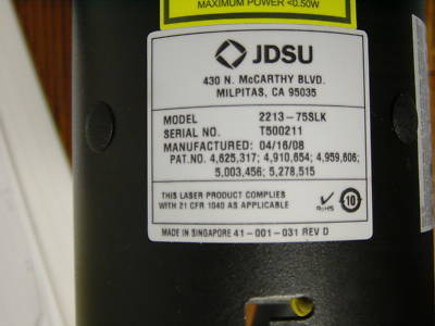 Jds uniphase laser head oem part # 2213-75SLK