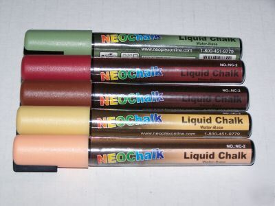 Neochalk - liquid chalk markers ~ 5 earth tone colors