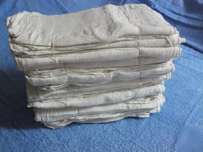 New 100 white cotton shop towels cleaning rags