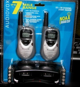 New audiovox 2-way radios 22X38 channel + noaa weather 