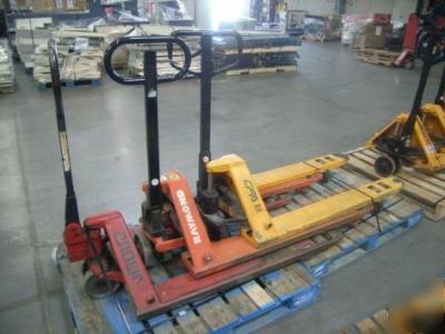 Pallet jacks used manual warehouse grocery store lot 4