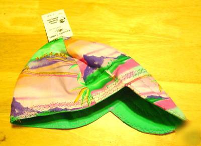 Serene tropical sunset welding hat hats hotties (7 1/2)