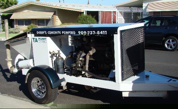 Ta-640 concrete pea-gravel hydraulic pump 275' hose