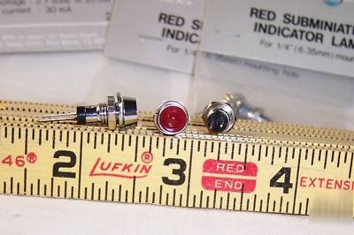 2 radio shack red subminiature led indicator lights 