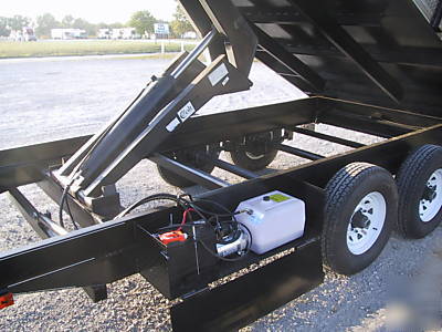 8 x 16 x 4 bumper pull dump trailer 14,000 # gvwr 2010