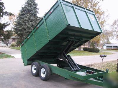 8 x 16 x 4 bumper pull dump trailer 14,000 # gvwr 2010