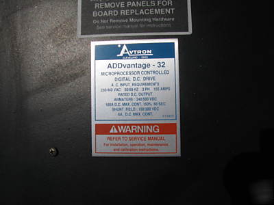 Avtron addvantage-32 dc drive DC0180-4D00-b 77.5KV