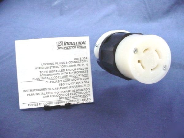 Leviton L15-20 locking connector twist lock 20A 250V 3Ã¸