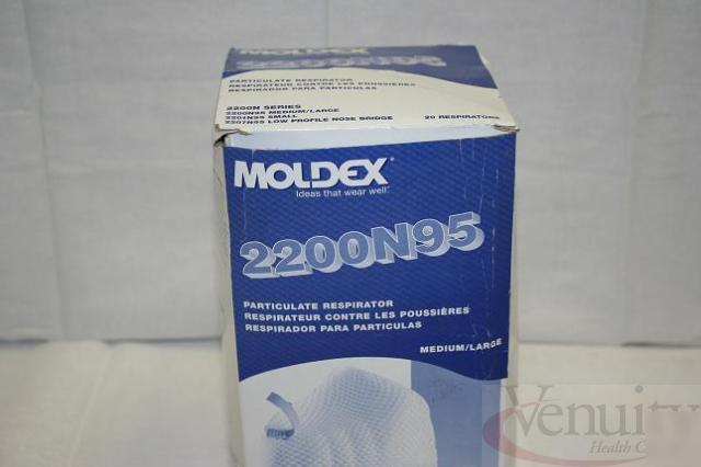 Moldex # 2200N95 2-strap N95 respirator, lot/15 eaches