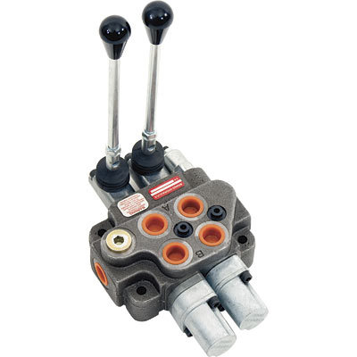 Brand hydr monoblock loader valve w enclosed handles