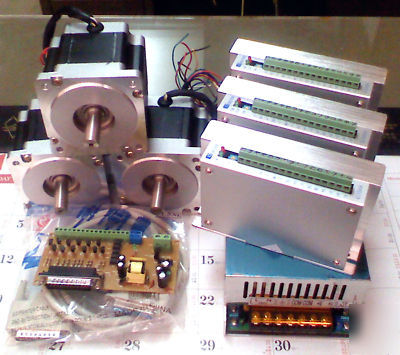 Cnc mill pc software NEMA34 step motor 40KG control kit