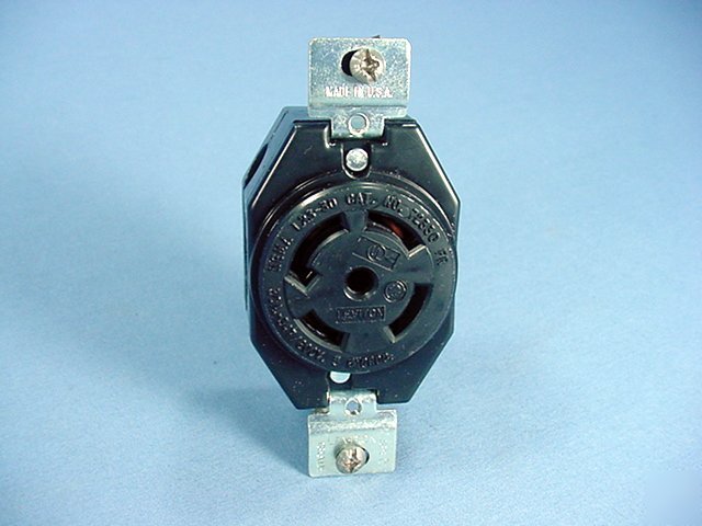 New leviton L23-30 locking receptacle 30A 347/600V 3Ã¸y