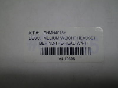 New motorola HT750/1250 med behind head headset ENMN4016