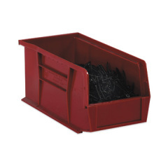 Shoplet select red plastic stack hang bin boxes 4 18