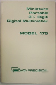 Data precision 175 instruction manual - $5 shipping 