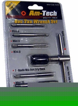 6PC metric tap & t handle wrench set M5 M6 M7 M8 M10